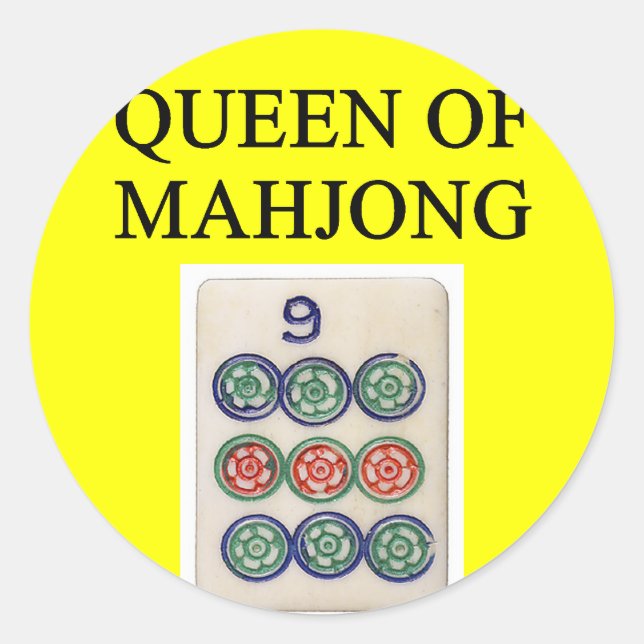 Sticker Rond reine MAHJONG (Devant)