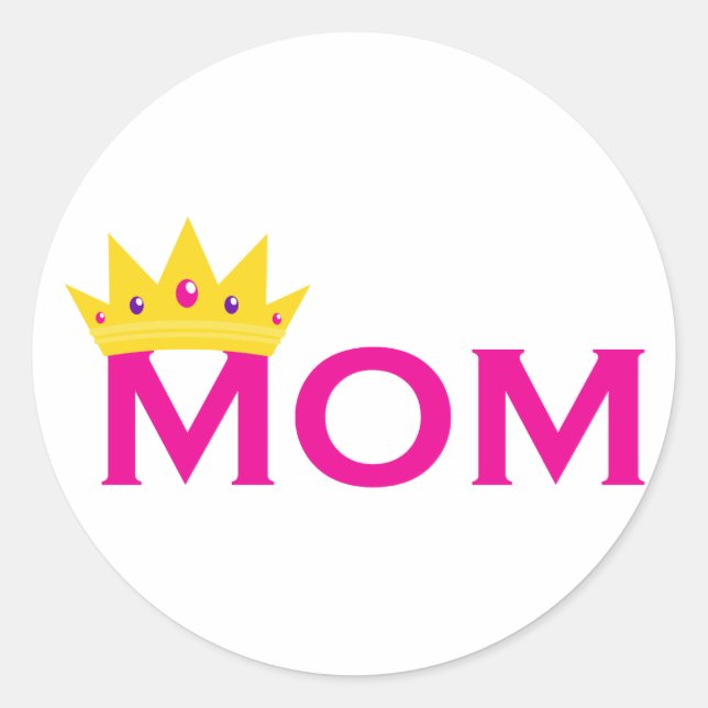 Sticker Rond Reine maman (Devant)