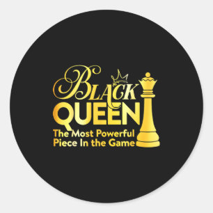 Sticker Rond Reine Noire Le Morceau Le Plus Puissant Dans Le Je