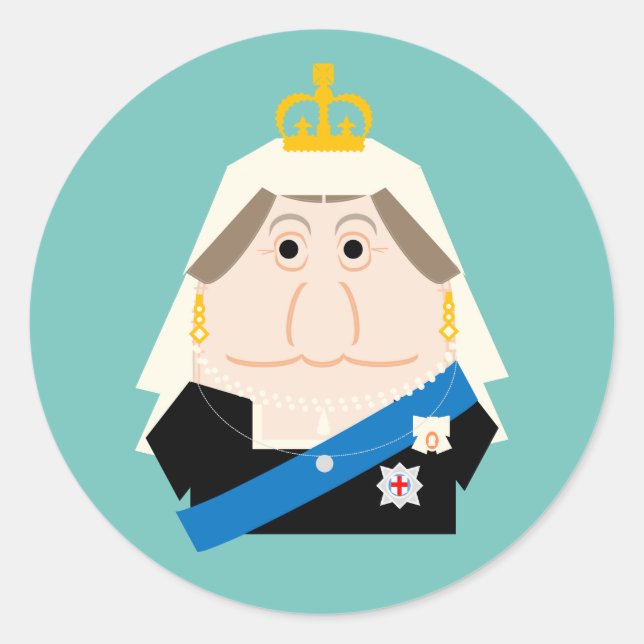 Sticker Rond Reine Victoria (Devant)