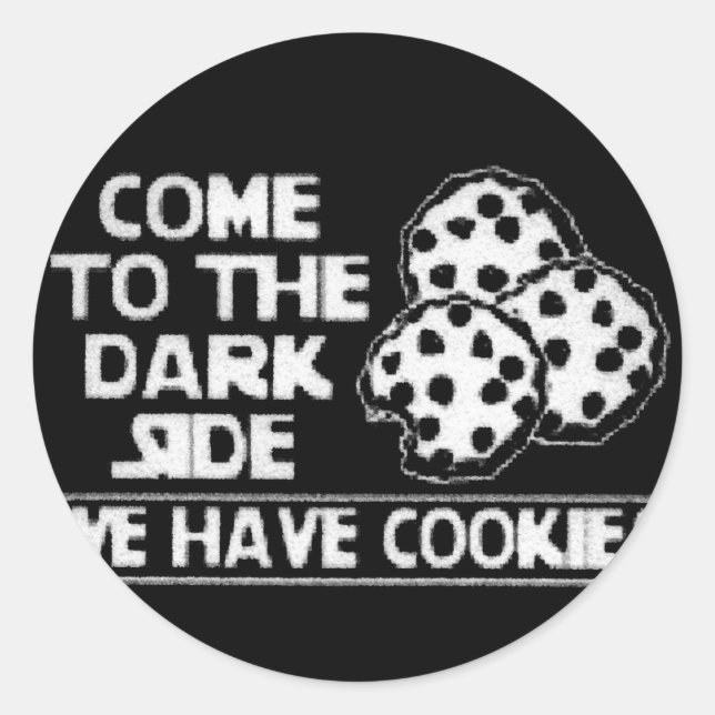 Sticker Rond Rejoignez l'autocollant Dark Side (Devant)