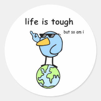 Sticker Rond Rejoignez le troupeau d'oiseaux et volez en haut e