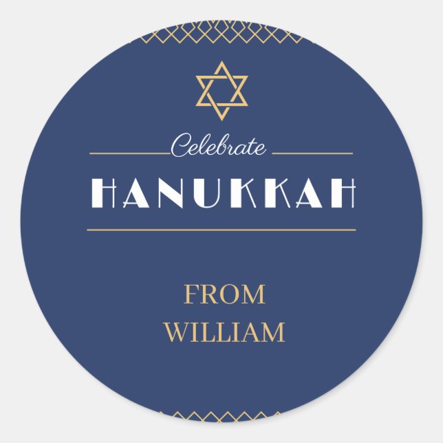 Sticker Rond Rejoignez-nous pour une célébration joyeuse de l'H (Devant)