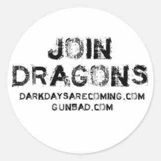 Sticker Rond Rejoindre Dragons