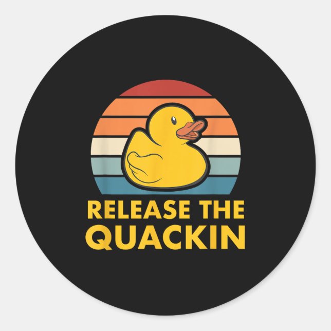 Sticker Rond Relâchez Le Devis Quackin Cabber Duck Duckkling Ac (Devant)