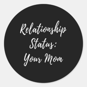 Sticker Rond Relation mère fils Statut de mère célibataire en c