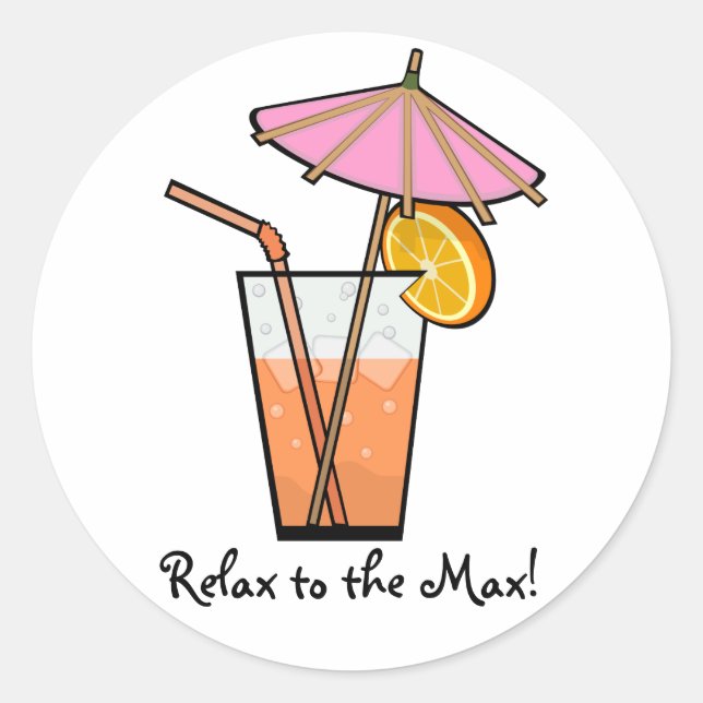 Sticker Rond Relax Au Max ! (Devant)