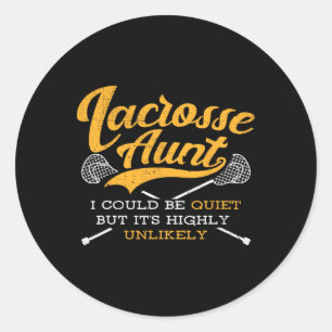 Sticker Rond Relax I Love Lacrosse Tante Lax Sports Lover Match