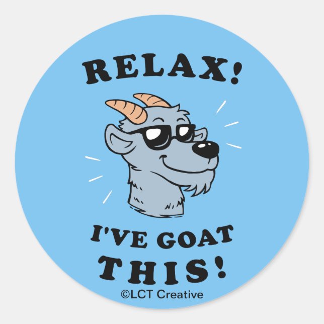 Sticker Rond Relax ! J'ai chéri ça (Devant)