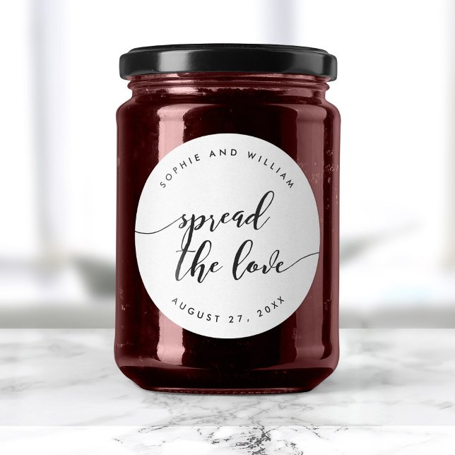 Sticker Rond Relax Script Diffuser l'amour mariage Faveur (Créateur téléchargé)