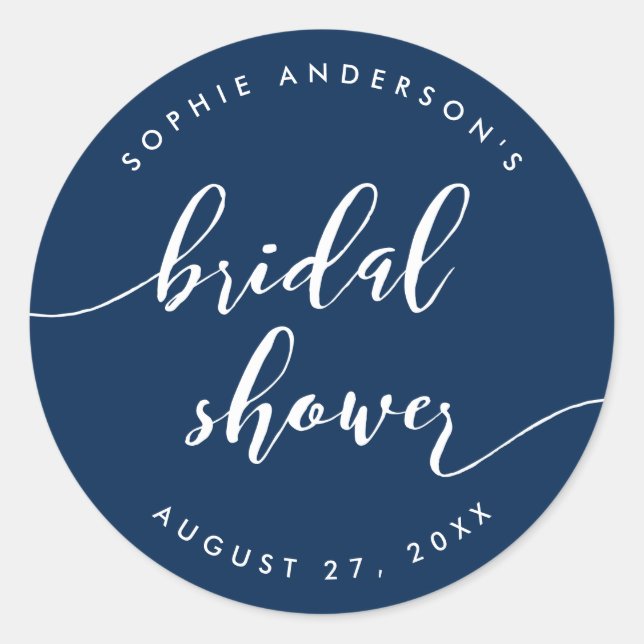 Sticker Rond Relax Script Fête de Mariage Fond de couleur perso (Devant)