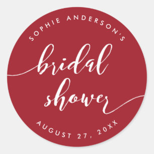 Sticker Rond Relax Script Fête de Mariage Fond Personnalisé Cou