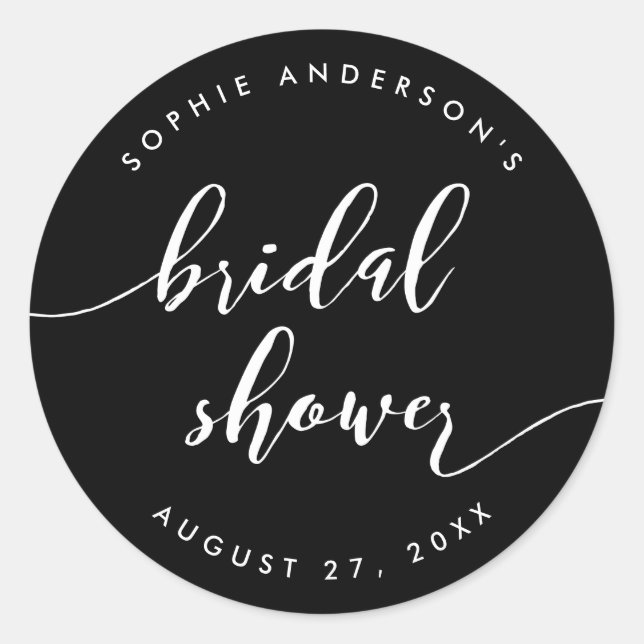 Sticker Rond Relax Script Fête de Mariage Fond Personnalisé Cou (Devant)