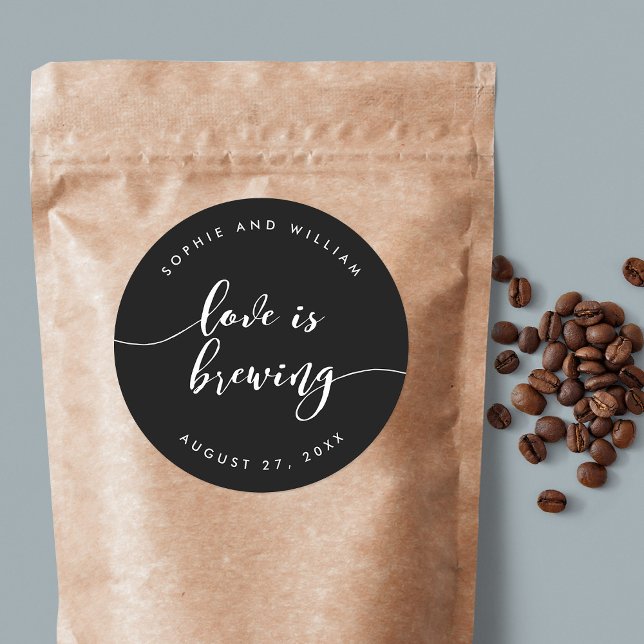 Sticker Rond Relax Script Love est le Mariage de couleurs perso (Créateur téléchargé)