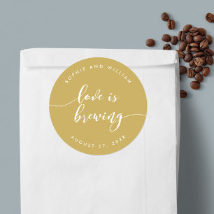 Sticker Rond Relax Script Love est le Mariage de couleurs perso