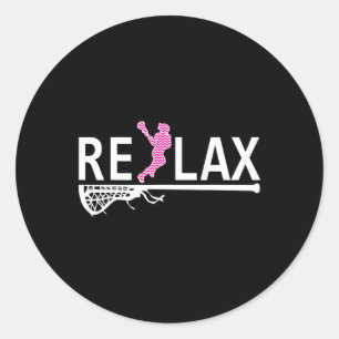 Sticker Rond Relax Youth Lacrosse Chemises Lacrosse Drôle