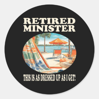 Sticker Rond Relaxation du ministre à la retraite