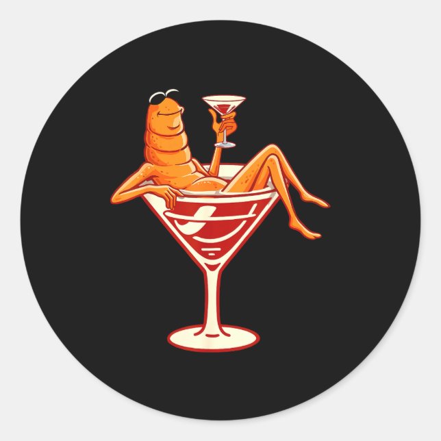 Sticker Rond Relaxed Marcus The Worm Tail Funny Marcus The Worm (Devant)