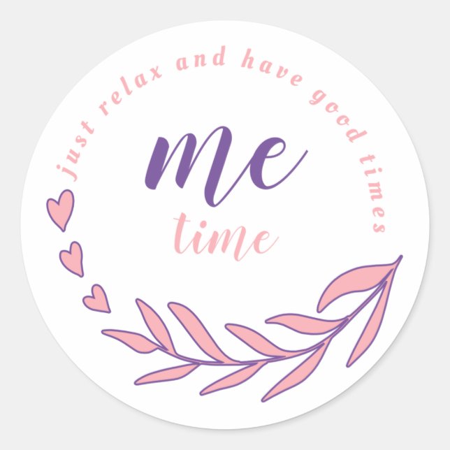 Sticker Rond Relaxez-vous et prenez un devis circulaire de temp (Devant)