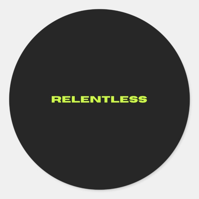 Sticker Rond Relentless  (Devant)