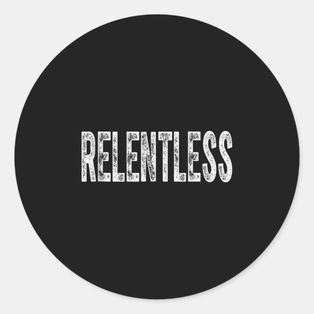 Sticker Rond Relentless Workout Motivation Shirt Tank Top  (Devant)