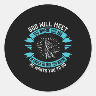 Sticker Rond Religion - Dieu Est Le Plus Glorieux En Nous