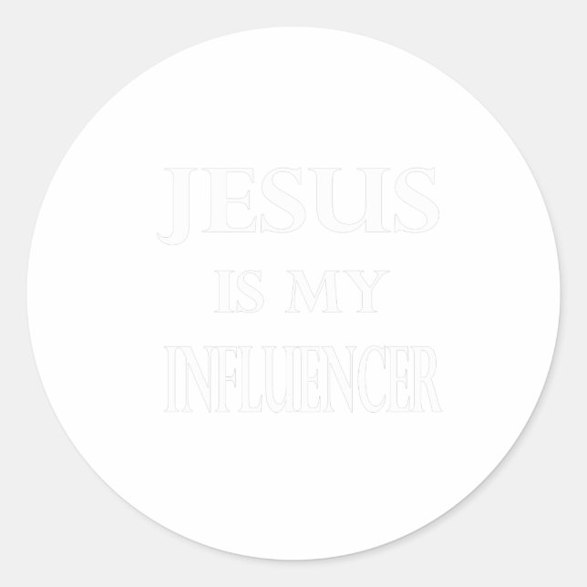 Sticker Rond Religion - Jésus Est Mon Influenceur (Devant)