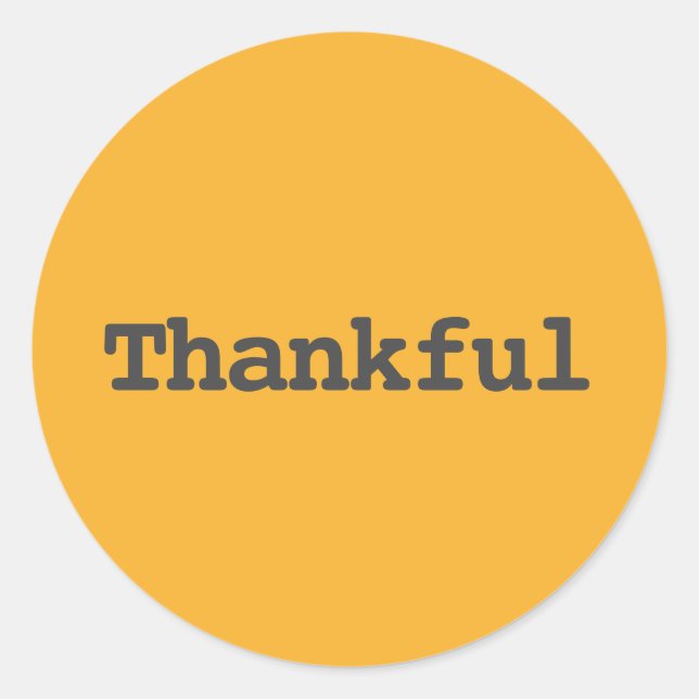 Sticker Rond Remerciant - Joyeuse typographie de Thanksgiving (Devant)