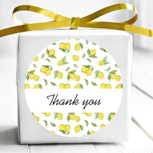 Sticker Rond Remerciement Baby Shower Citronnier