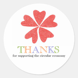 Sticker Rond Remerciement Client Économie Circulaire