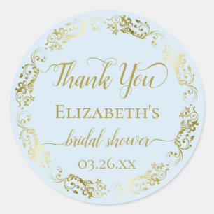 Sticker Rond Remerciement de Baby Shower Mariage en Dentelle Do