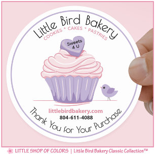 Sticker Rond Remerciement de boulangerie personnalisé
