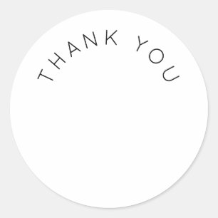 Sticker Rond Remerciement Élégant Minimaliste Simple pour Baby