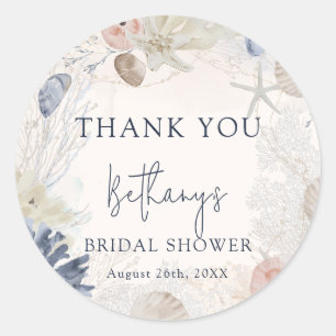 Sticker Rond Remerciement Élégant pour une Fête de Mariage de T