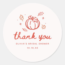 Remerciement Minimaliste pour Baby Shower d'Automn