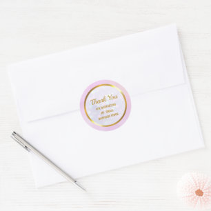 Sticker Rond Remerciement Moderne Pour Soutenir Ma Petite Entre