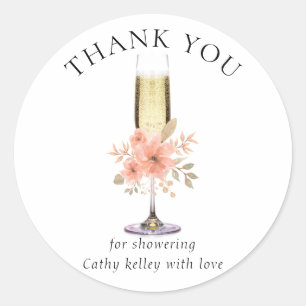 Sticker Rond Remerciement personnalisé pour un brunch et une bu