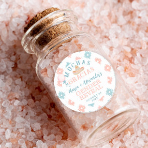 Sticker Rond Remerciement pour la révélation du sexe de Fiesta