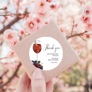 Sticker Rond Remerciement pour un enterrement de vie de jeune f