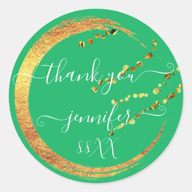 Sticker Rond Remerciement pour un rendez-vous galant pour 16 an (Devant)