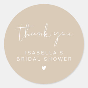 Sticker Rond Remerciement pour une Baby Shower Bohème INDIE Bei