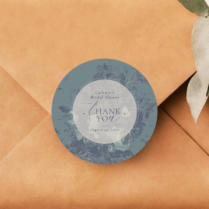 Sticker Rond Remerciement pour une Baby Shower de Mariée Floral