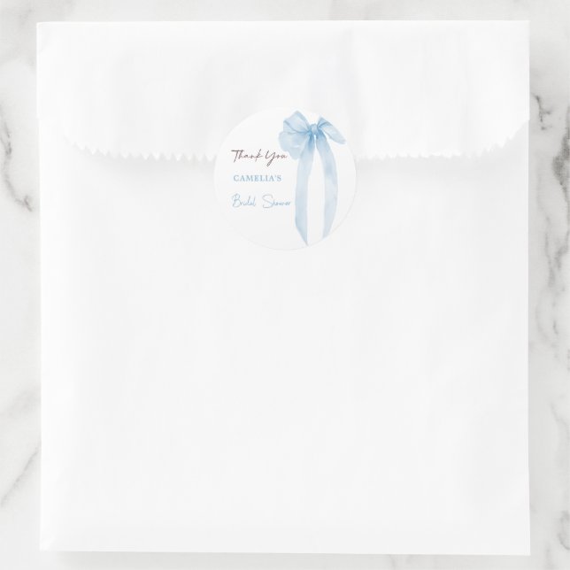 Sticker Rond Remerciement pour une Baby Shower pour un Mariage  (Sac)
