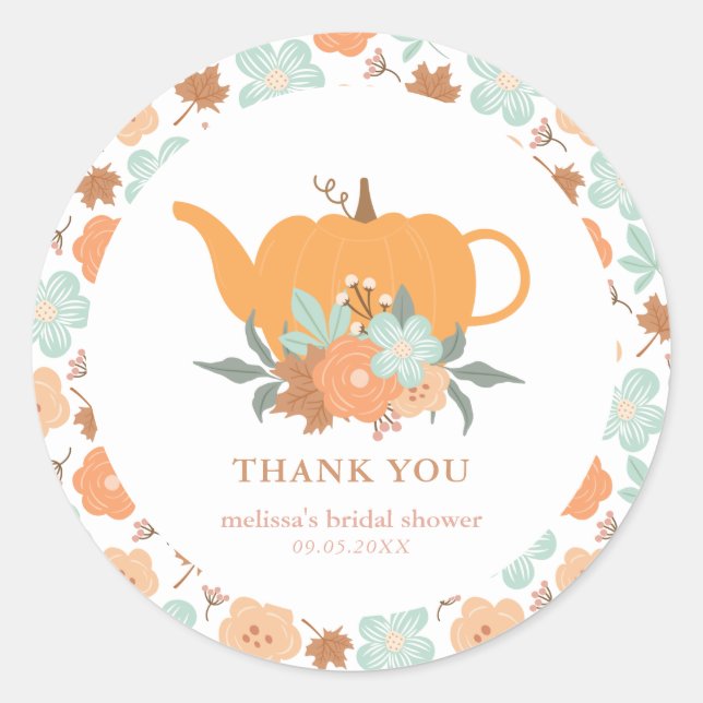 Sticker Rond Remerciement pour une Baby Shower Thématique Citro (Devant)