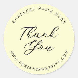 Sticker Rond Remerciement Simple Minimaliste pour Mariage d'Aff
