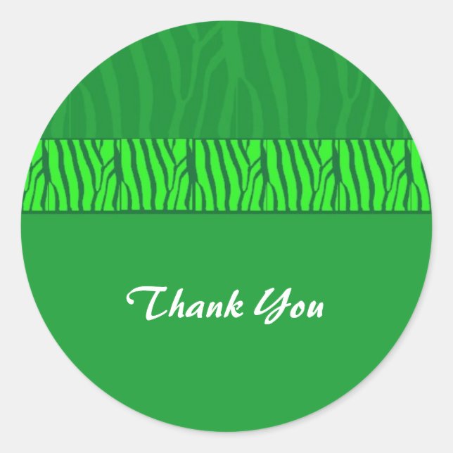 Sticker Rond Remerciement Vert Emeraude (Devant)