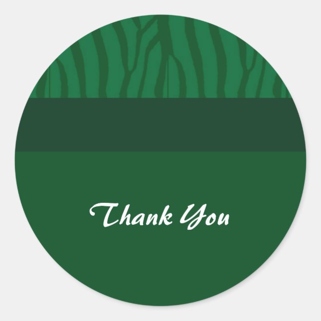 Sticker Rond Remerciement Vert Gazon (Devant)