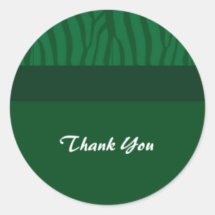Sticker Rond Remerciement Vert Gazon