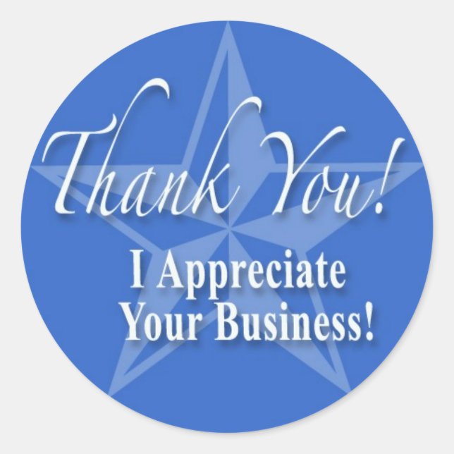 Sticker Rond Remerciements! (Devant)