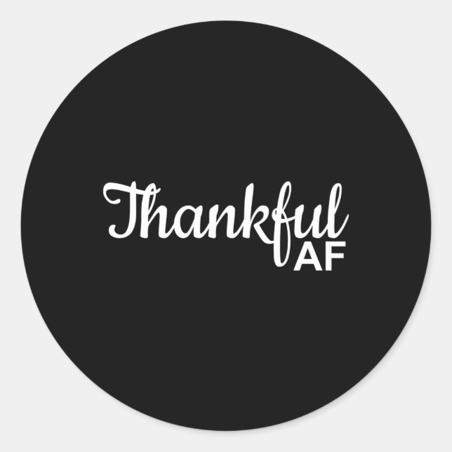 Sticker Rond Remerciements Af Thanksgiving Pour (Devant)